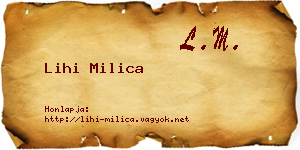 Lihi Milica névjegykártya